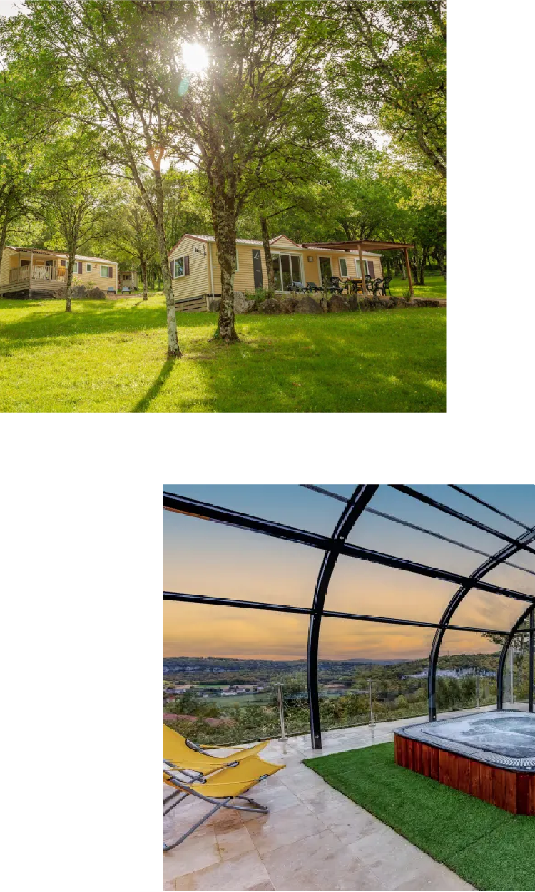 Vue depuis l'accueil du Camping Mas de Saboth Cahors Saint Cirq Lapopie