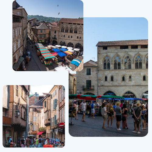 Mosaïque de Photos du Marché de Figeac